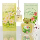 Morning Blossom Hanging Car Perfume 10ml + Wild Geranium Bloom Car Perfume Spray 50ml