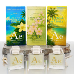 Island Gardenia Bloom + Tropical Ylang Paradise + Morning Blossom Hanging Car Perfume | 10ml Each
