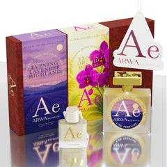 Exotic Orchid Dream Hanging Car Perfume 10ml + Evening Lavender Highland Car Perfume Spray 50ml