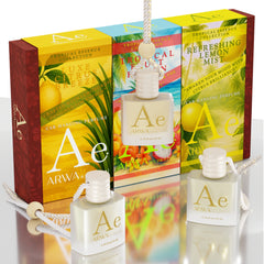 Refreshing Lemon Mist + Luxe Citrus Breeze + Tropical Fruit Fusion Hanging Car Perfume | 10ml Each