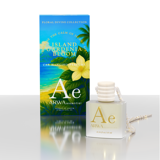 Island Gardenia Bloom Hanging Car Perfume 10ml + Midnight Jasmine Whisper Car Perfume Spray 50ml