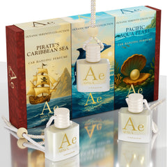 Indian Ocean Dolphin + Pacific Aqua Pearl + Pirate’s Caribbean Sea Hanging Car Perfume | 10ml Each