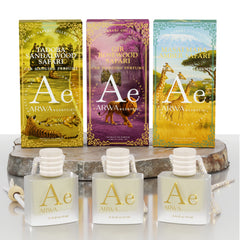 Gir Rosewood Safari + Masai Mara Amber Safari + Tadoba Sandalwood Safari Hanging Car Perfume | 10ml Each