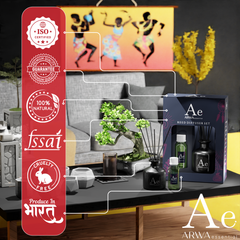 ARWA Essential certifications - ISO certified, premium quality guarantee, 100% natural, FSSAI, cruelty free, produced in India