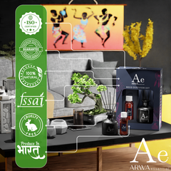 ARWA Essential certifications - ISO certified, premium quality guarantee, 100% natural, FSSAI, cruelty free, produced in India