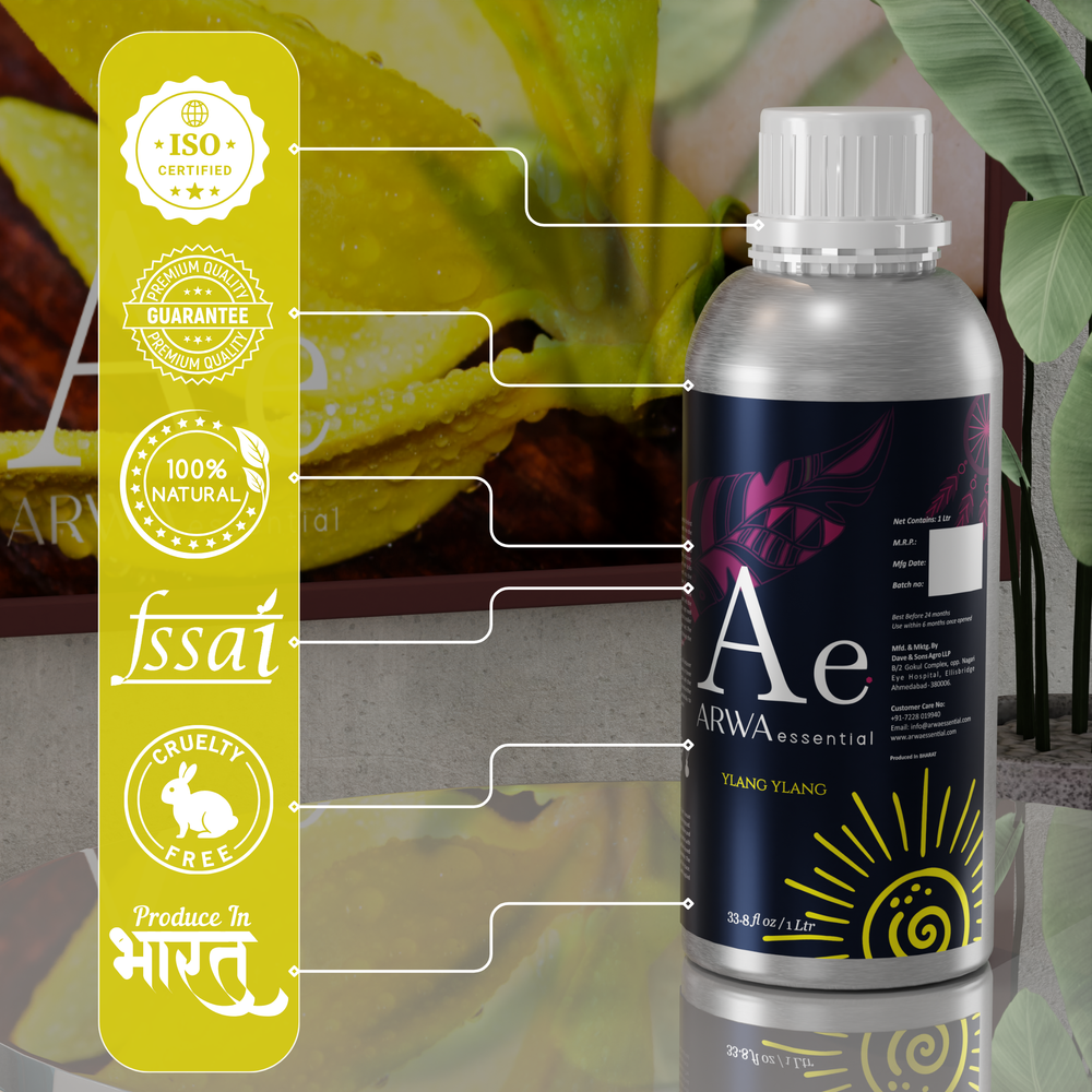 ARWA Essential certifications - ISO certified, premium quality guarantee, 100% natural, FSSAI, cruelty free, produced in India
