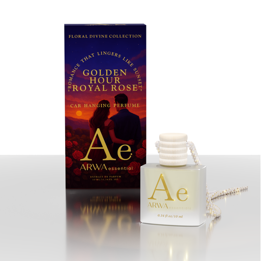 Golden Hour Royal Rose Hanging Car Perfume 10ml + Midnight Jasmine Whisper Car Perfume Spray 50ml