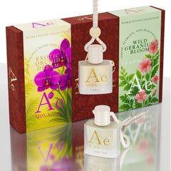Wild Geranium Bloom + Exotic Orchid Dream Hanging Car Perfume | 10ml + 10ml