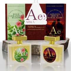 Golden Hour Royal Rose + Wild Geranium Bloom Car Perfume Spray | 50ml + 50ml