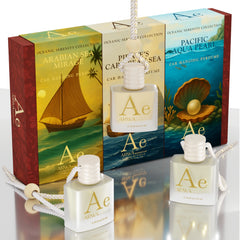 Pacific Aqua Pearl + Arabian Sea Mirage + Pirate’s Caribbean Sea Hanging Car Perfume | 10ml Each