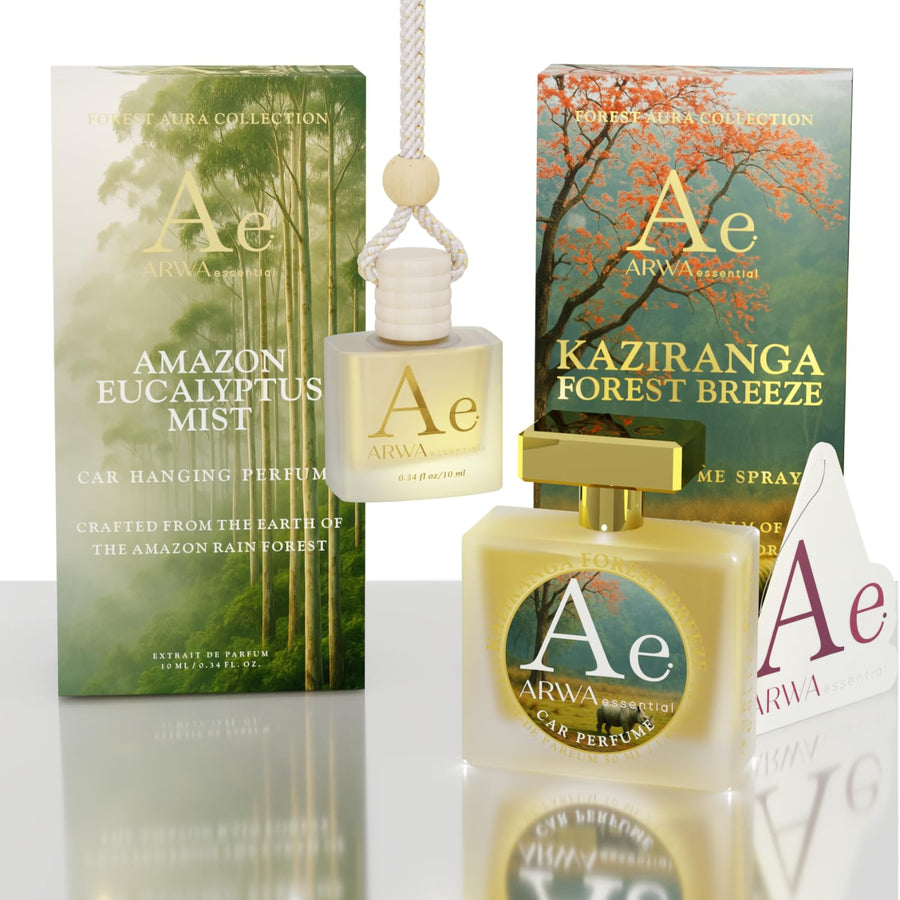 Amazon Eucalyptus Mist 10ml Hanging + Kaziranga Forest Breeze 50ml Car Perfume Spray Combo