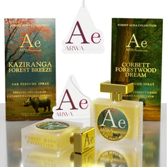 Kaziranga Forest Breeze + Corbett Forestwood Dream Car Perfume Spray | 50ml × 2