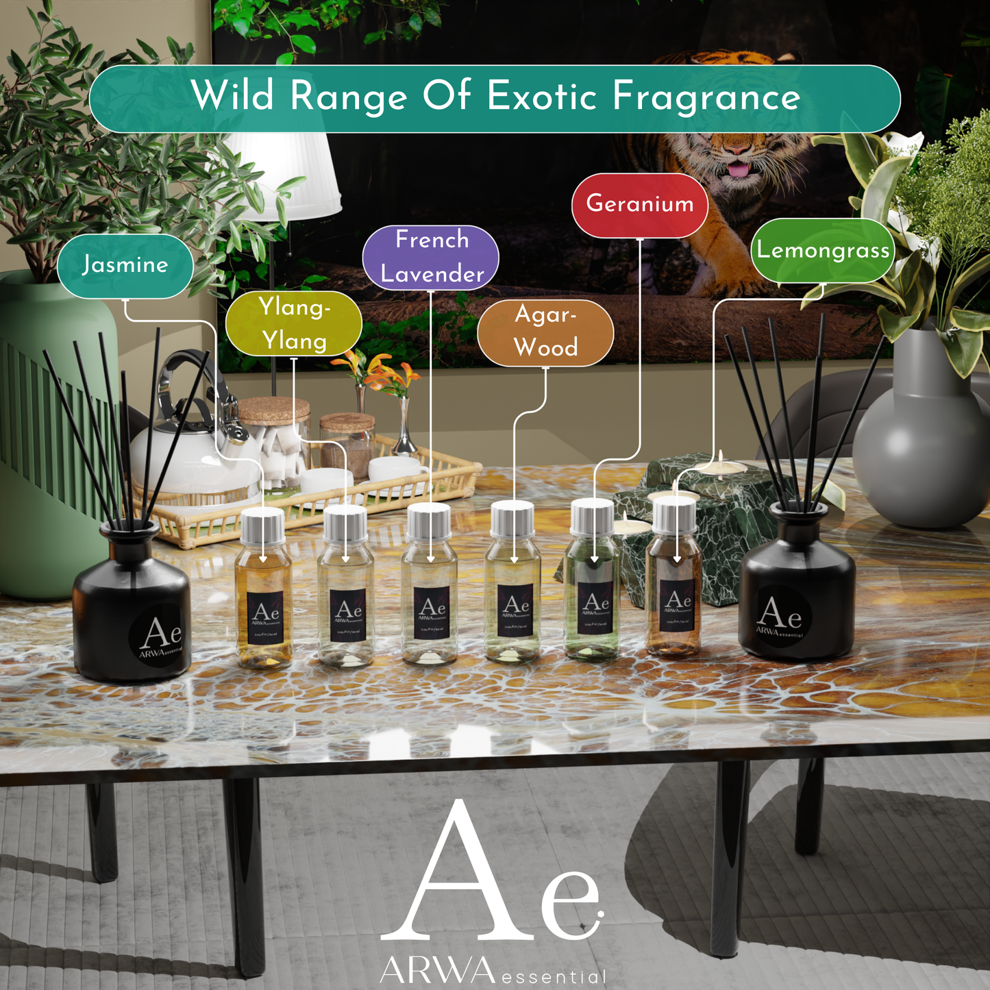 Jasmine Reed Diffuser Set