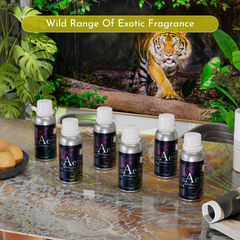 ARWA essential aroma oil collection featuring multiple exotic fragrance oils for diffusers, home fragrance and aromatherapy