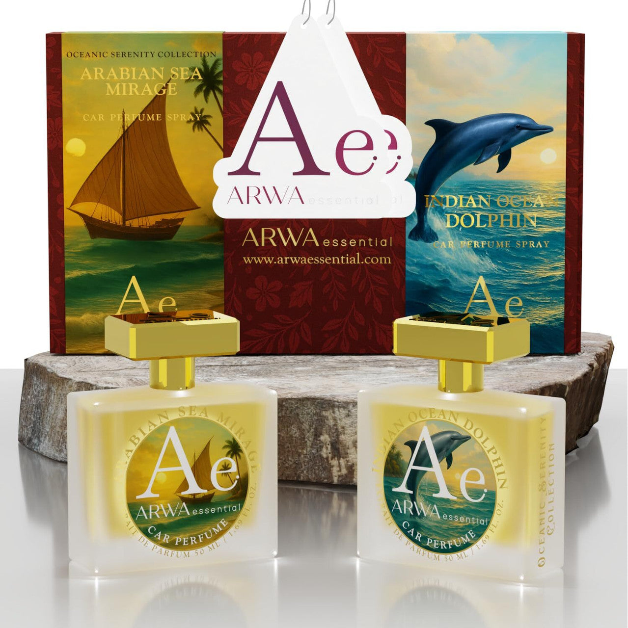 Indian Ocean Dolphin + Arabian Sea Mirage Car Perfume Spray | 50ml Each