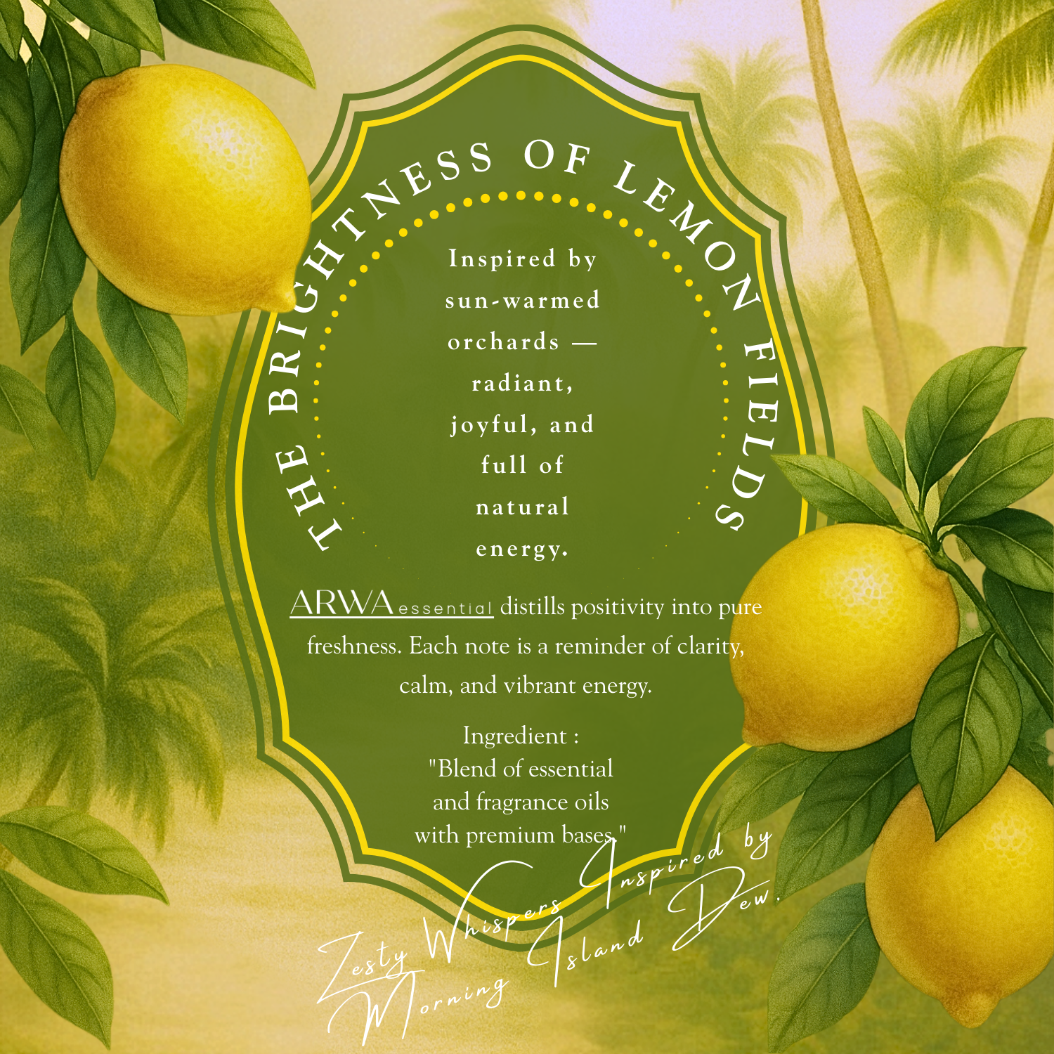 Lemon Mist Hanging Car Perfume 10ml + Tropical Fruit Fusion Car Perfume Spray 50ml