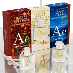 Dream Aura Blend + Festive Luxury Essence + Hotel Fresh Signature Hanging Car Perfume | 10ml Each