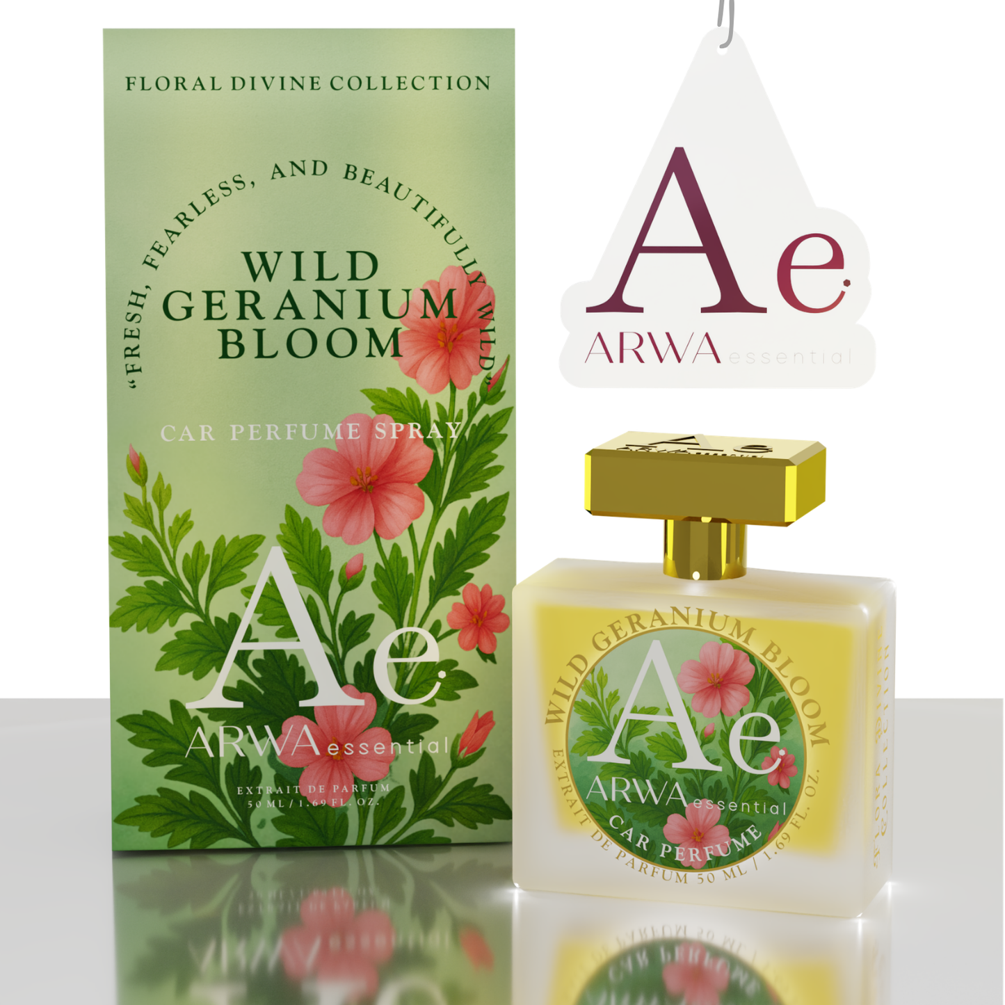 10ml: Golden Hour Royal Rose | 50ml: Wild Geranium Bloom