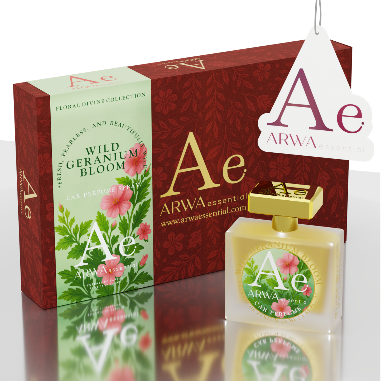 10ml: Golden Hour Royal Rose | 50ml: Wild Geranium Bloom