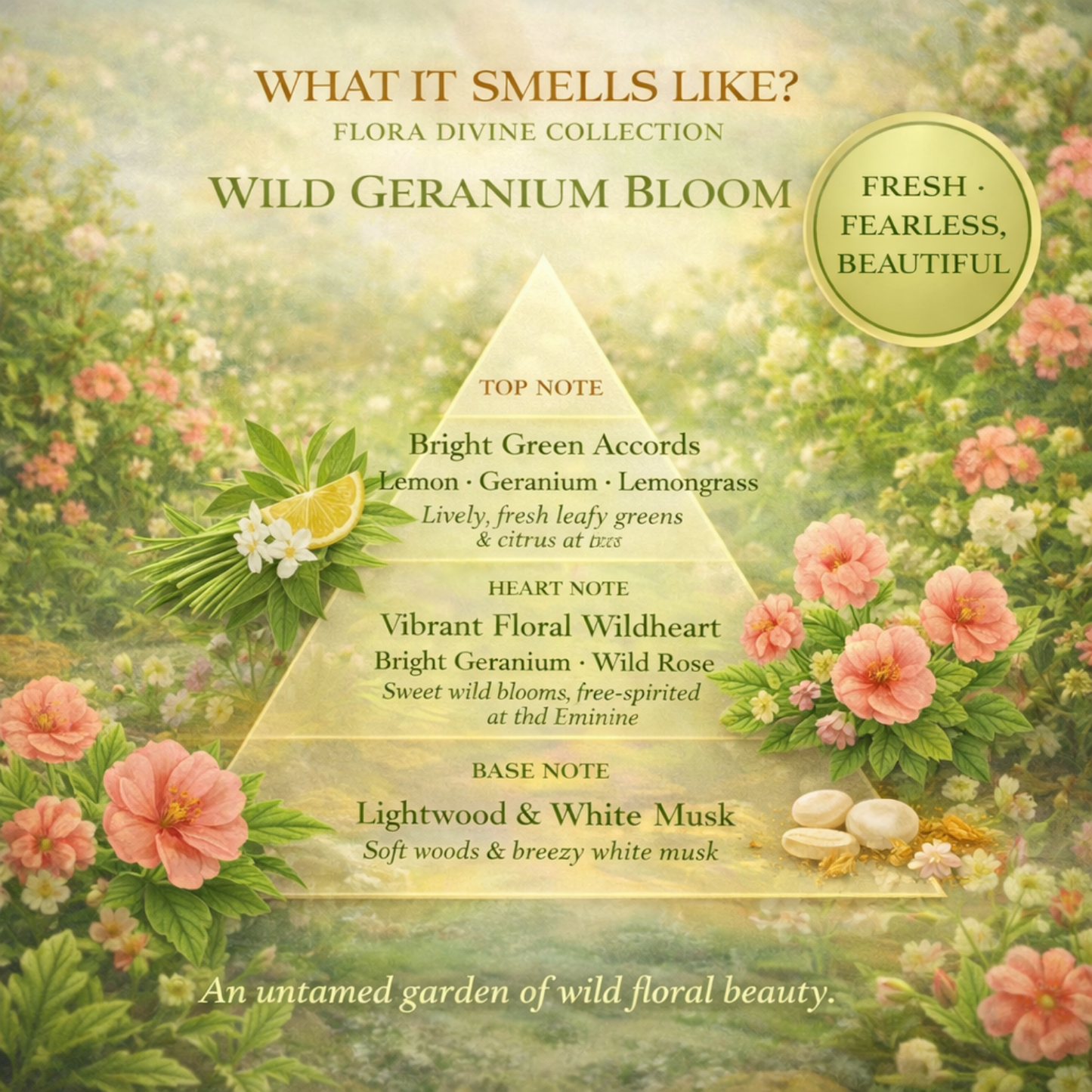 10ml: Golden Hour Royal Rose | 50ml: Wild Geranium Bloom