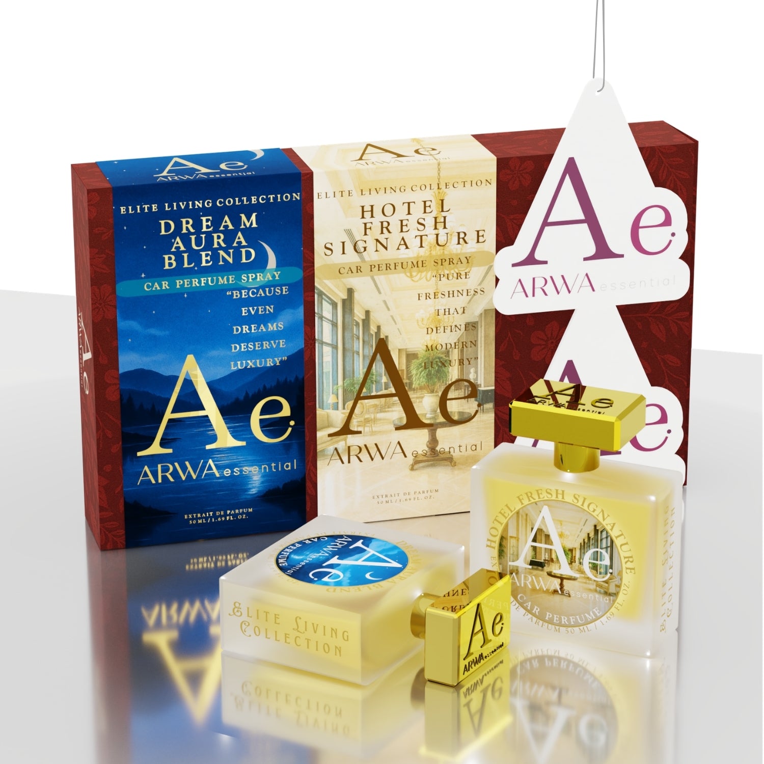 Dream Aura Blend + Hotel Fresh Signature Car Perfume Spray | 50ml Each
