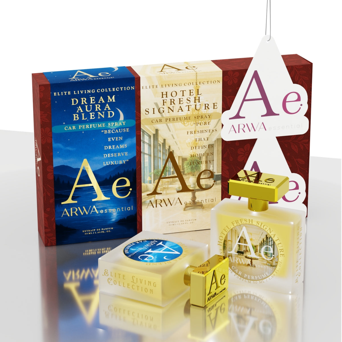 Dream Aura Blend + Hotel Fresh Signature Car Perfume Spray | 50ml Each