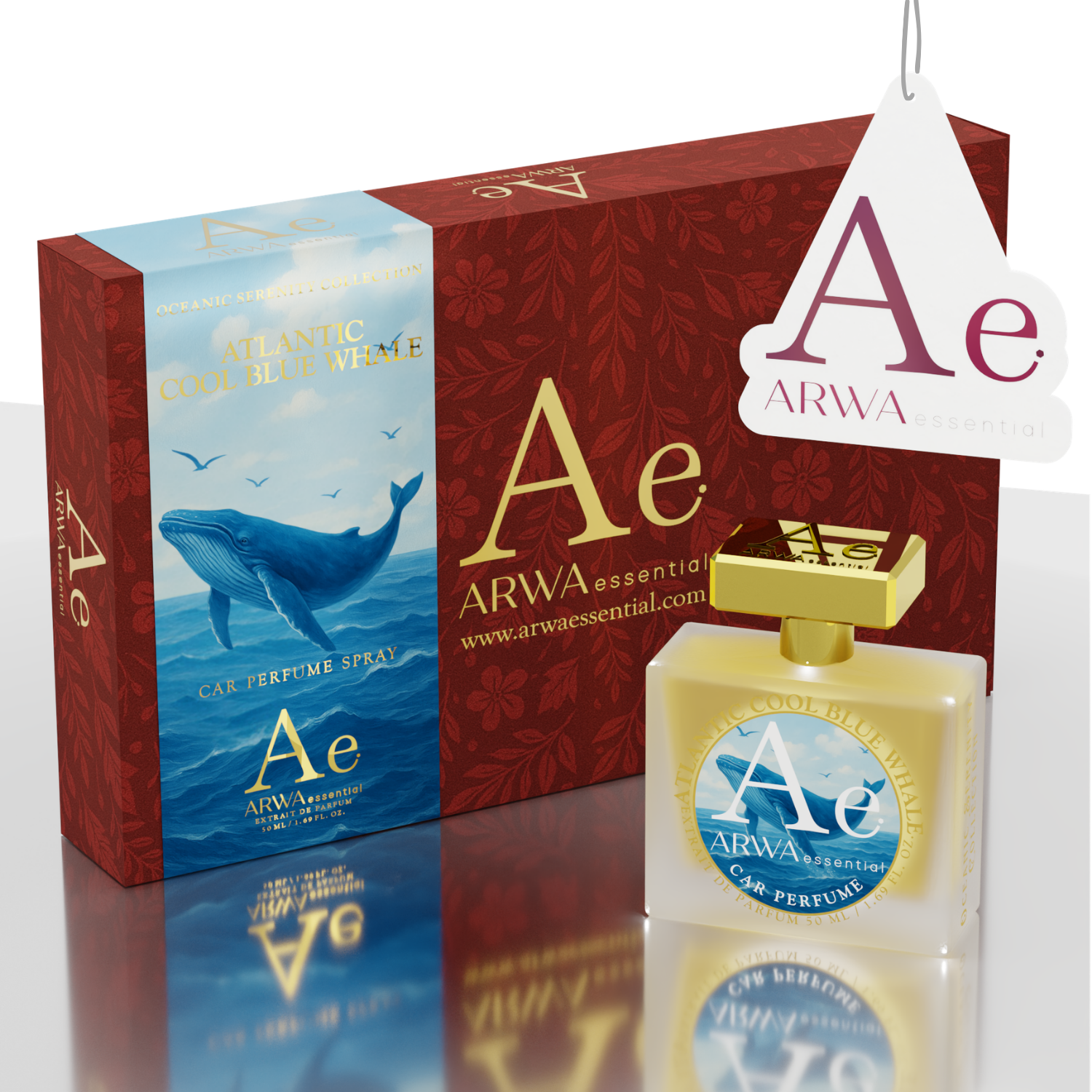 Atlantic Cool Blue Whale Hanging Car Perfume | 10ml