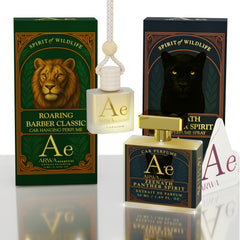 Roaring Barber Classic Hanging Car Perfume 10ml + Zeenath Panther Spirit Car Perfume Spray 50ml