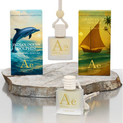 Indian Ocean Dolphin + Arabian Sea Mirage Hanging Car Perfume | 10ml x 2