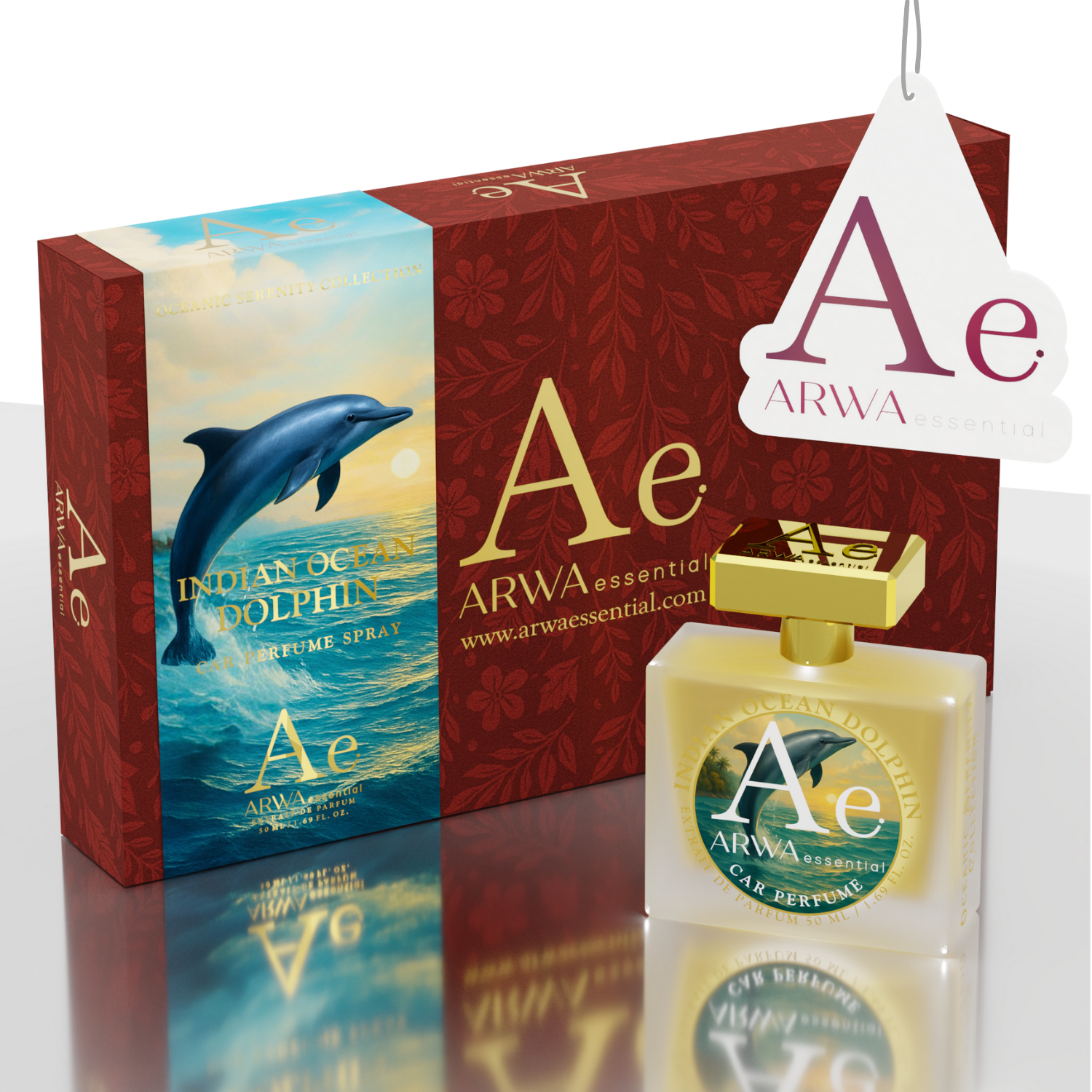 Indian Ocean Dolphin Car Perfume Spray – 50ml | Oceanic Serenity Collection