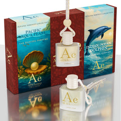 Indian Ocean Dolphin + Pacific Aqua Pearl Hanging Car Perfume | 10ml x 2