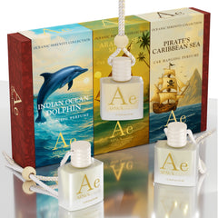 Indian Ocean Dolphin + Arabian Sea Mirage + Pirate’s Caribbean Sea Hanging Car Perfume | 10ml Each