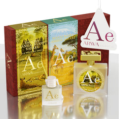 Masai Mara Amber Safari Hanging Car Perfume 10ml + Tadoba Sandalwood Safari Car Perfume Spray 50ml