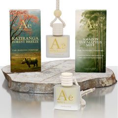Amazon Eucalyptus Mist + Kaziranga Forest Breeze Hanging Car Perfume | 10ml × 2