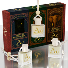 Zeenath Panther Spirit + Roaring Barber Classic + Tusker Coffee Charge Hanging Car Perfume | 10ml Each