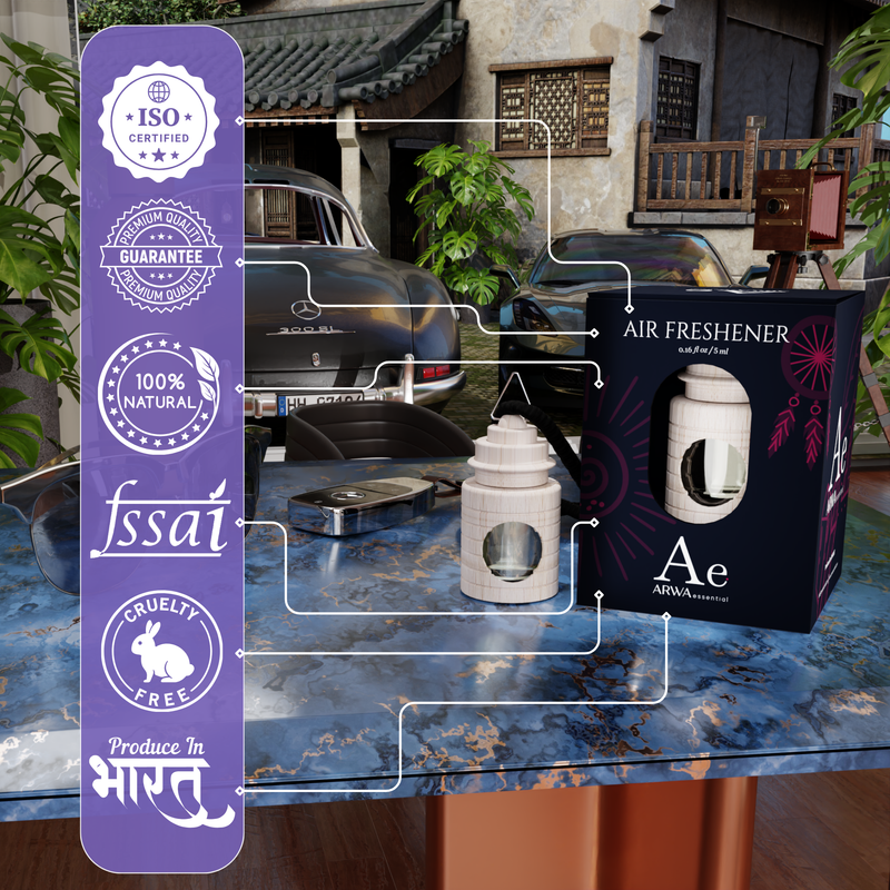 ARWA Essential certifications - ISO certified, premium quality guarantee, 100% natural, FSSAI, cruelty free, produced in India