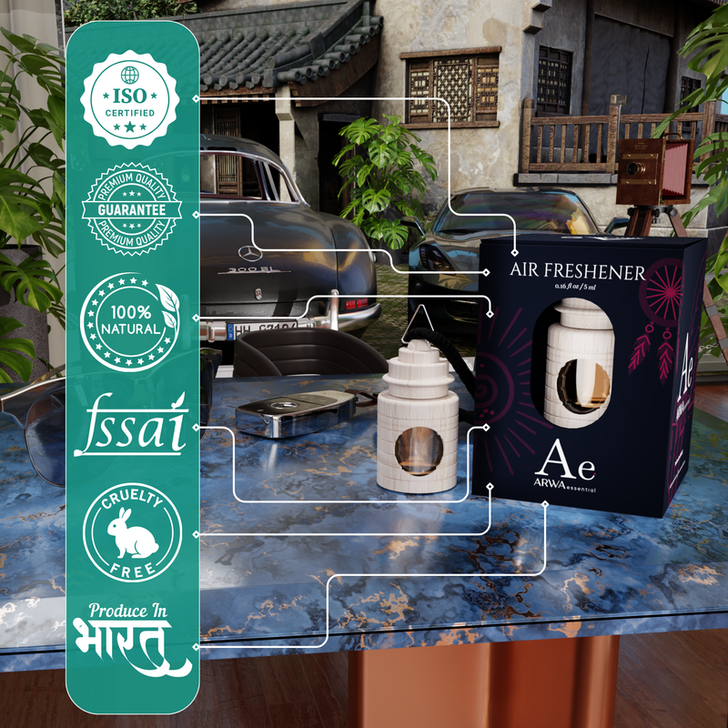 ARWA Essential certifications - ISO certified, premium quality guarantee, 100% natural, FSSAI, cruelty free, produced in India