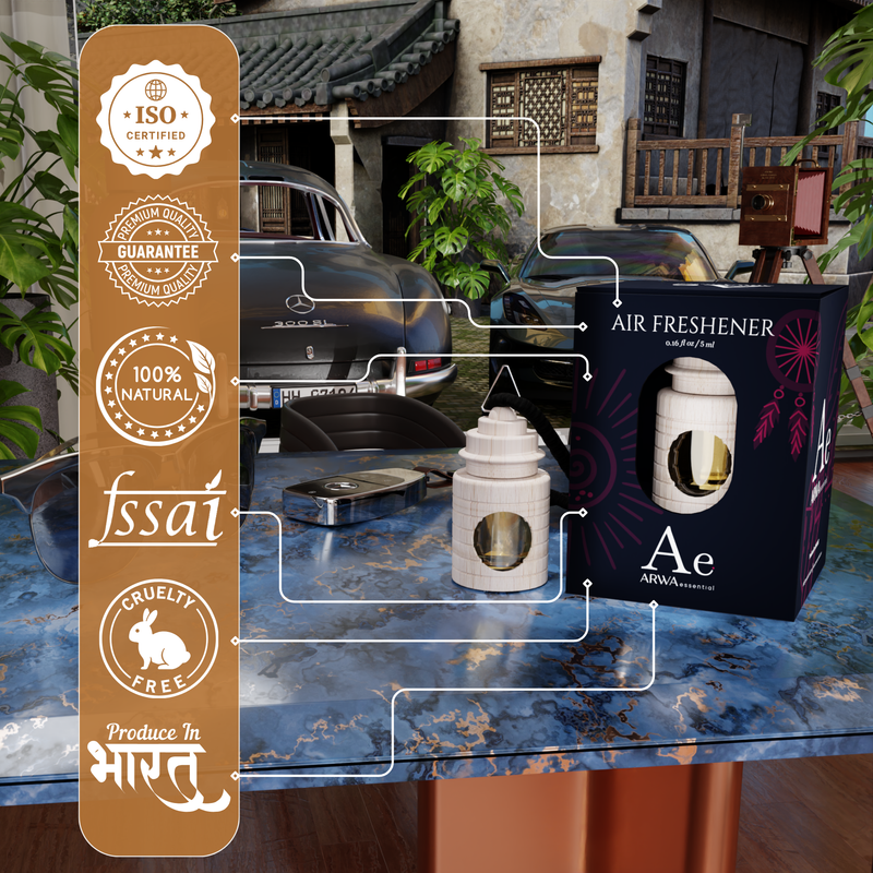 ARWA Essential certifications - ISO certified, premium quality guarantee, 100% natural, FSSAI, cruelty free, produced in India