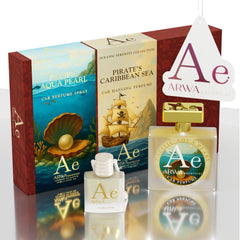 Pirate’s Caribbean Sea Hanging Car Perfume 10ml + Pacific Aqua Pearl Car Perfume Spray 50ml