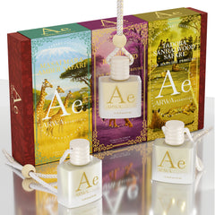 Gir Rosewood Safari + Masai Mara Amber Safari + Tadoba Sandalwood Safari Hanging Car Perfume | 10ml Each
