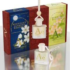 Morning Blossom + Midnight Jasmine Whisper Hanging Car Perfume | 10ml + 10ml