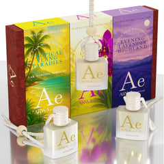 Tropical Ylang Paradise + Evening Lavender Highland + Exotic Orchid Dream Hanging Car Perfume | 10ml Each