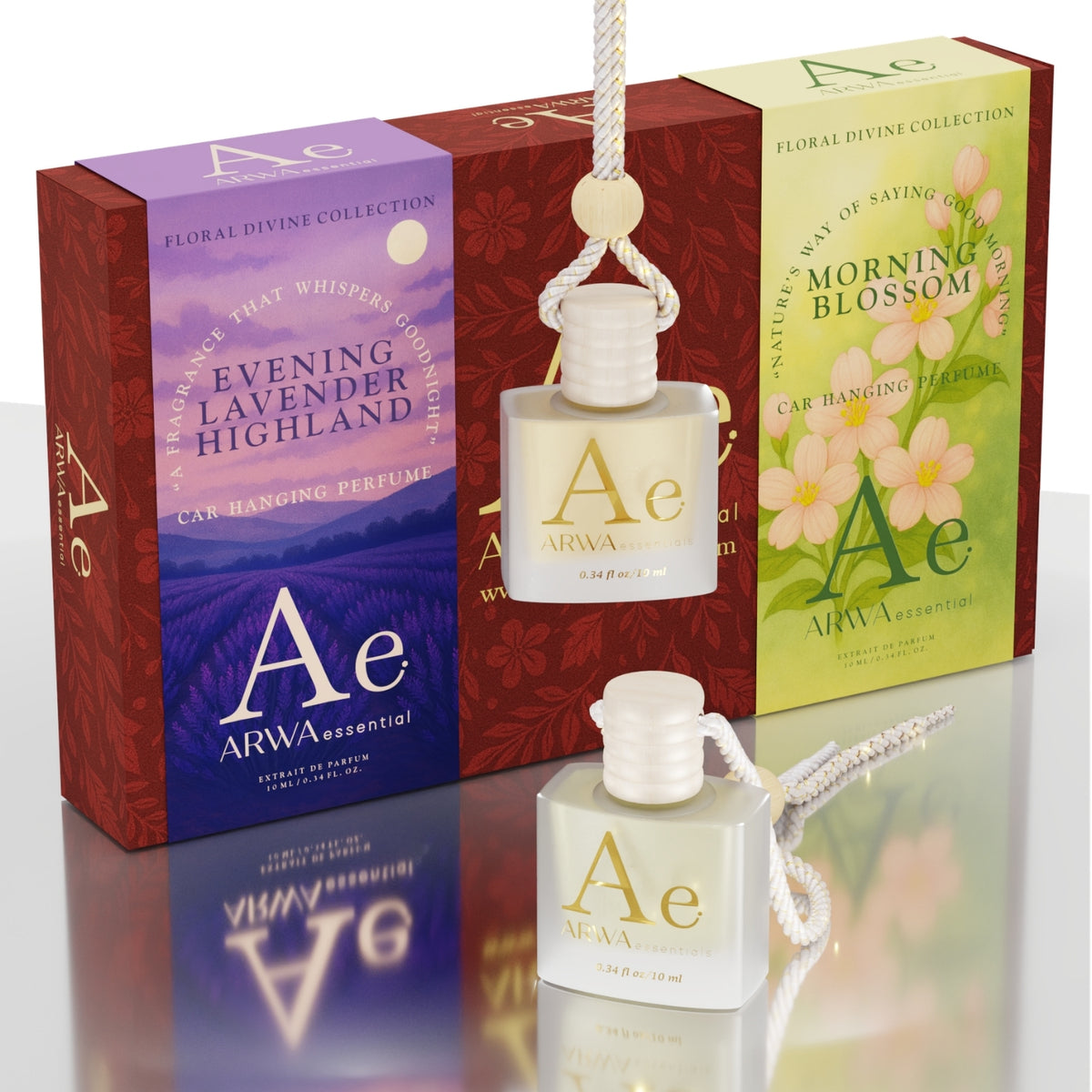 Morning Blossom + Evening Lavender Highland Hanging Car Perfume | 10ml + 10ml