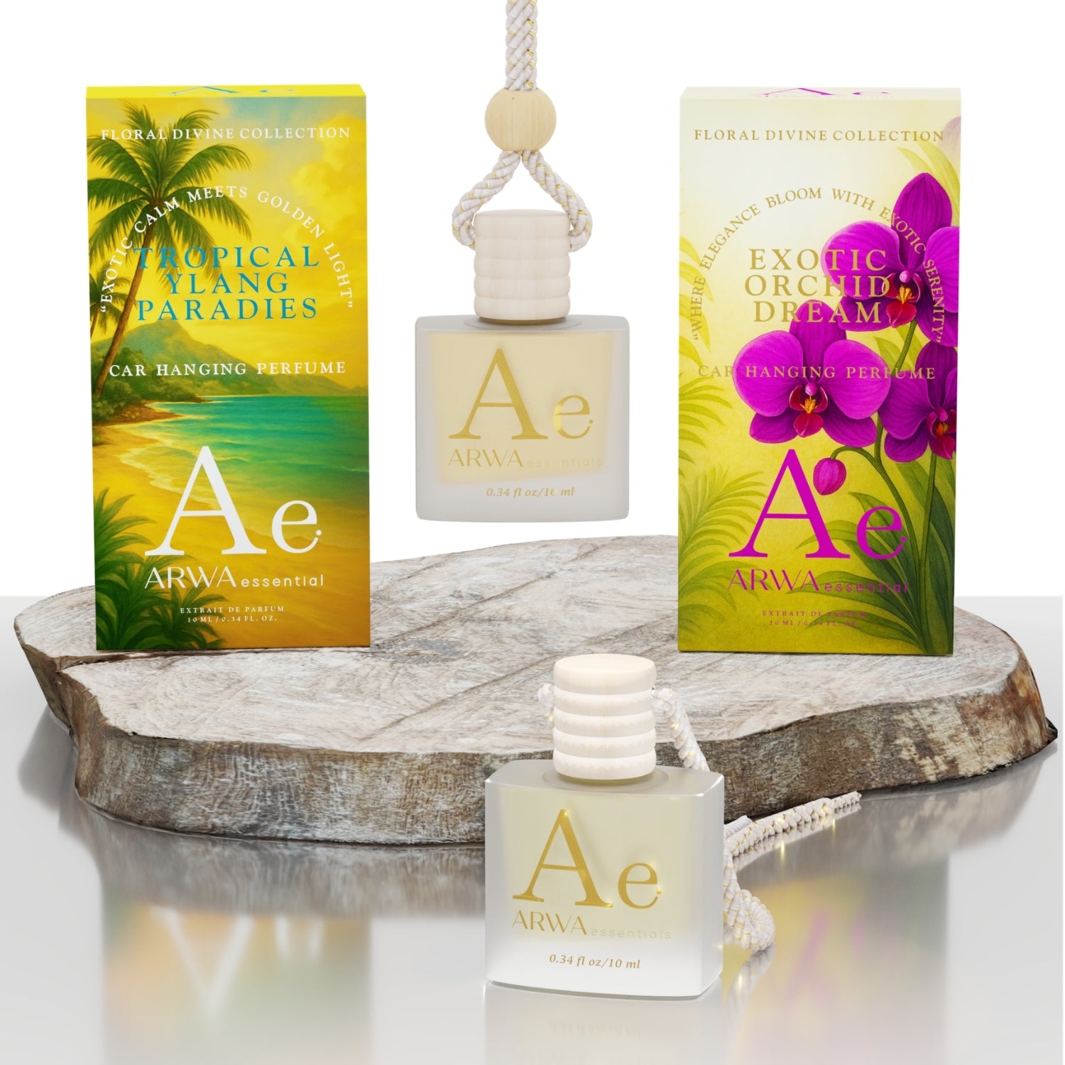 Tropical Ylang Paradise + Exotic Orchid Dream Hanging Car Perfume | 10ml + 10ml
