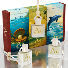 Indian Ocean Dolphin + Pacific Aqua Pearl + Arabian Sea Mirage Hanging Car Perfume | 10ml Each