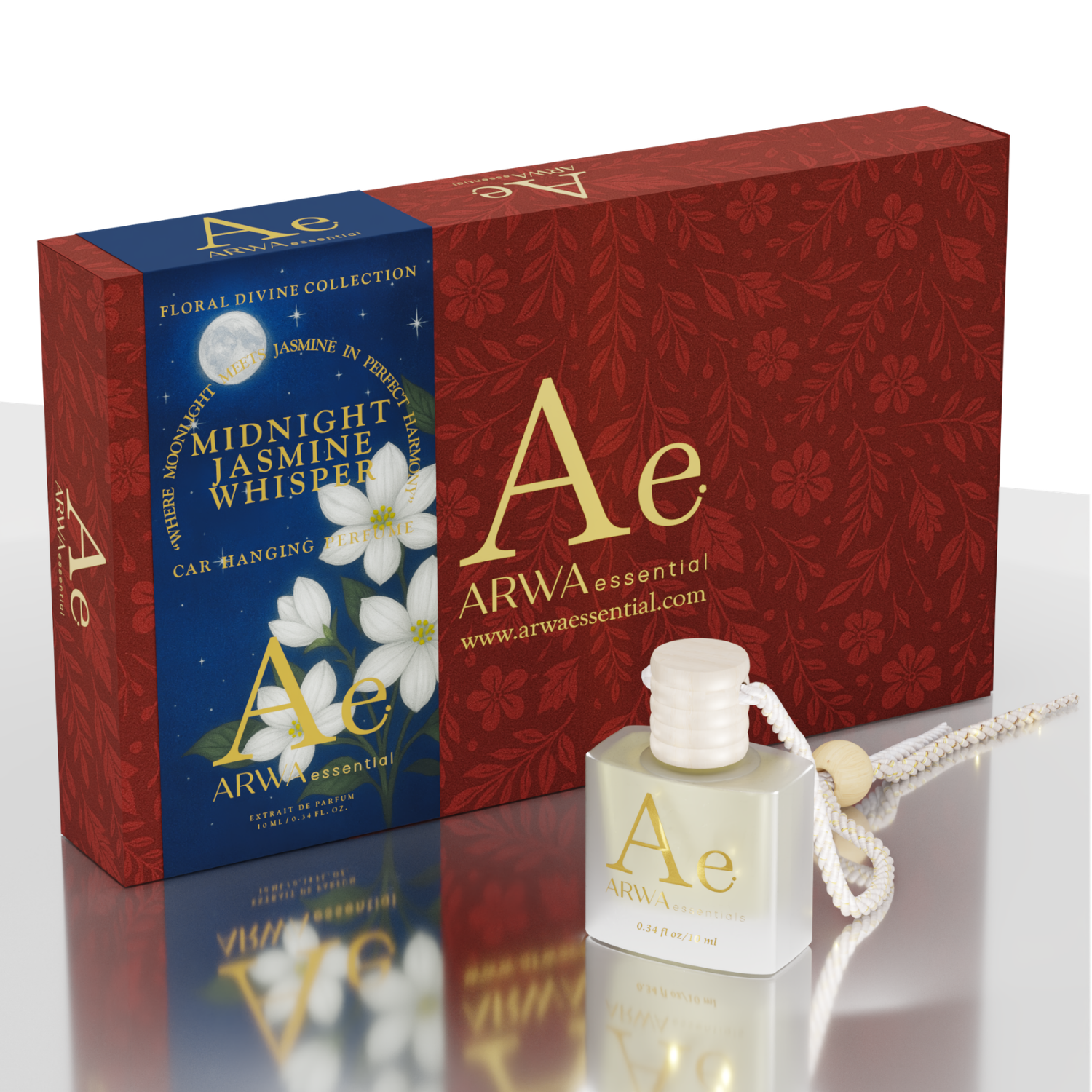 Midnight Jasmine Whisper Hanging Car Perfume | 10ml