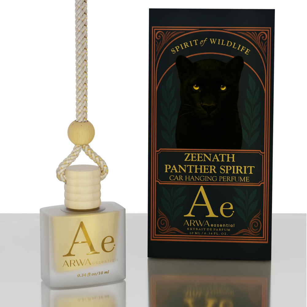 ARWA essential Zeenath Panther Spirit 10ml hanging car perfume with panther fragrance sleeve