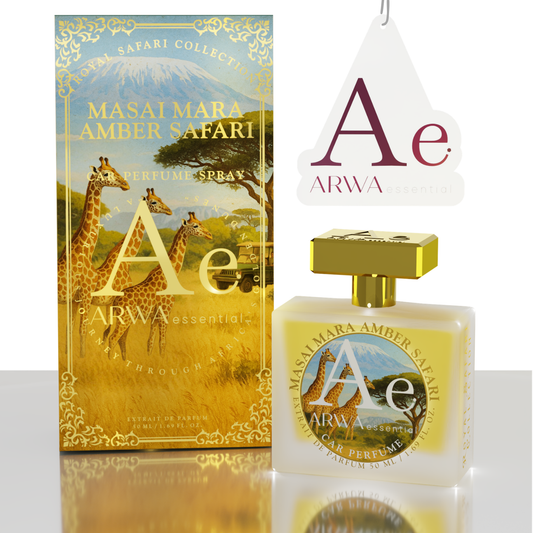 10ml: Masai Mara Amber Safari | 50ml: Tadoba Sandalwood Safari