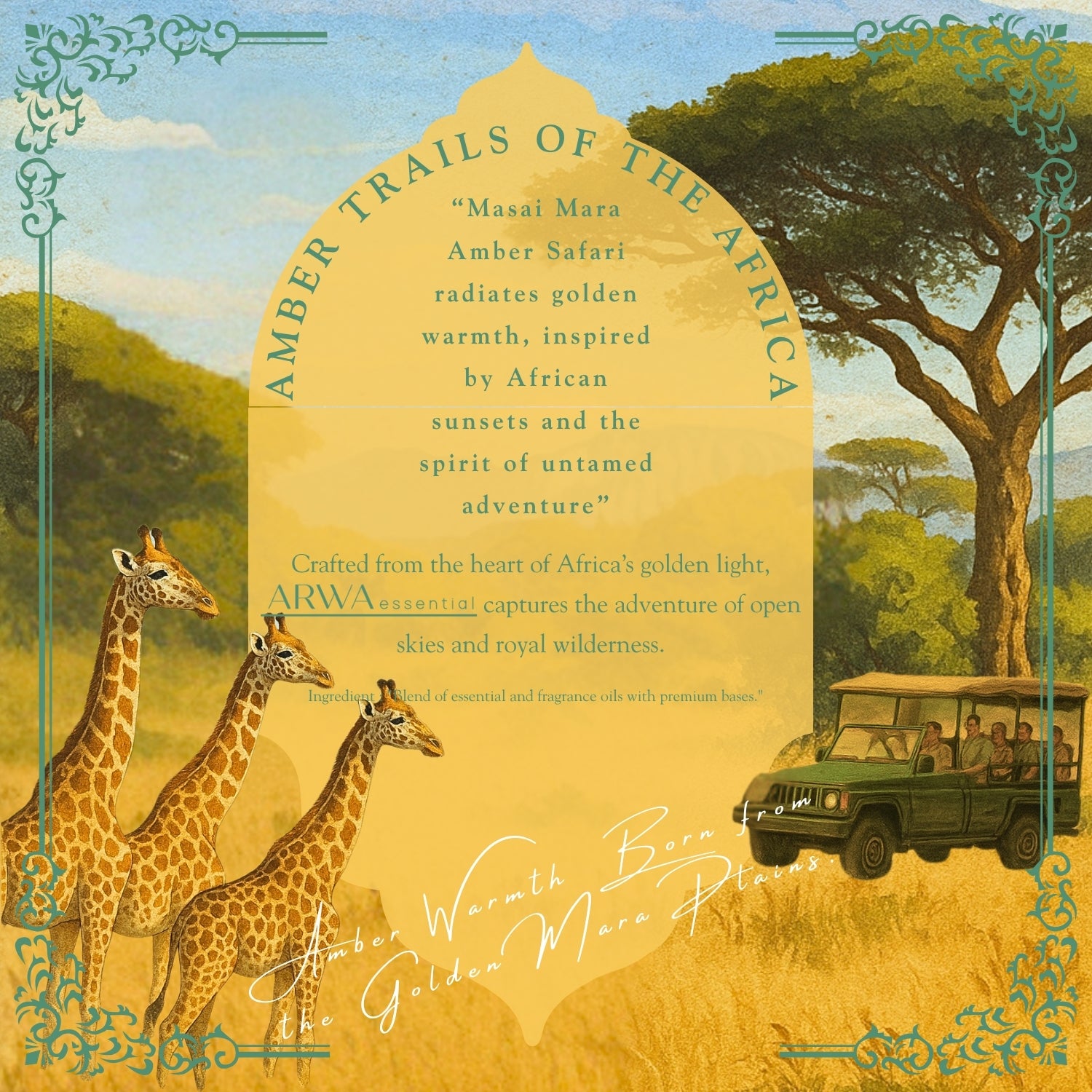 Masai Mara Amber Safari Car Perfume Spray | 50ml