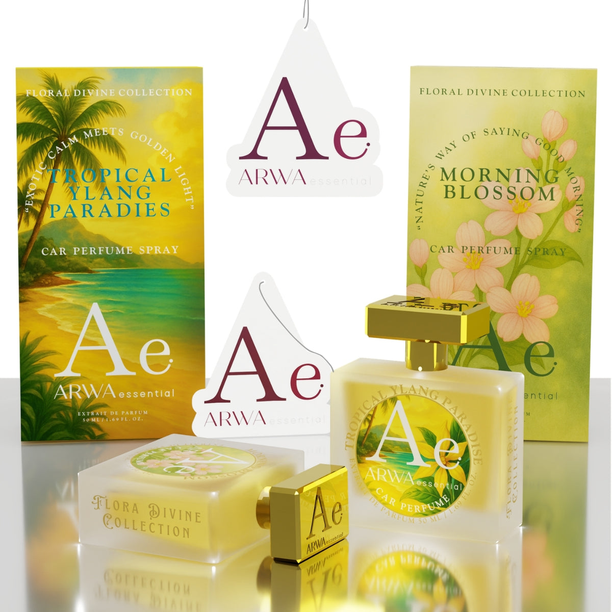 Tropical Ylang Paradise + Morning Blossom Car Perfume Spray | 50ml + 50ml